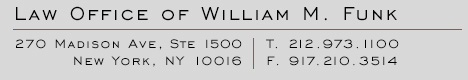 Law Office of William M. Funk, t. 212.973.1100